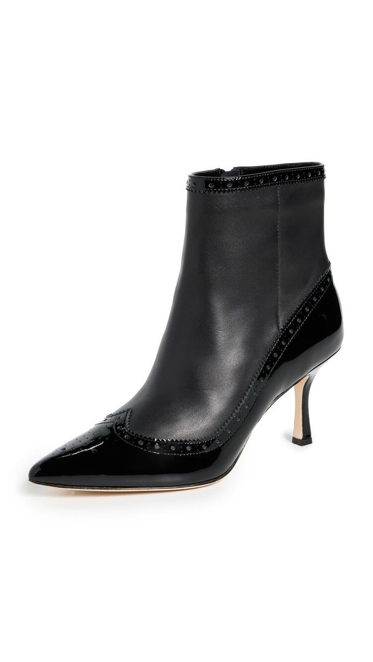 L'AGENCE WOMEN'S EMBER, BLACK LEATHER, 6.5 MEDIUM US